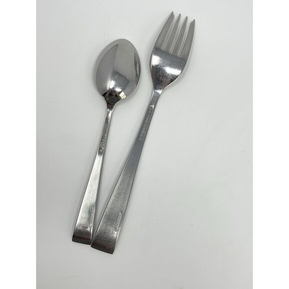 International Lyon NEW CHARM Stainless Teaspoon 5 7/8” & Salad Fork 7 1/8” - Picture 5 of 7
